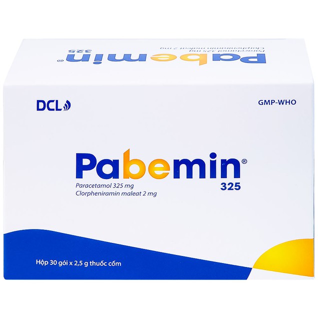 Thuốc Pabemin 325mg Pharimexco giúp giảm đau hạ sốt (30 gói)