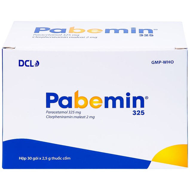 Thuốc Pabemin 325mg Pharimexco giúp giảm đau hạ sốt (30 gói)