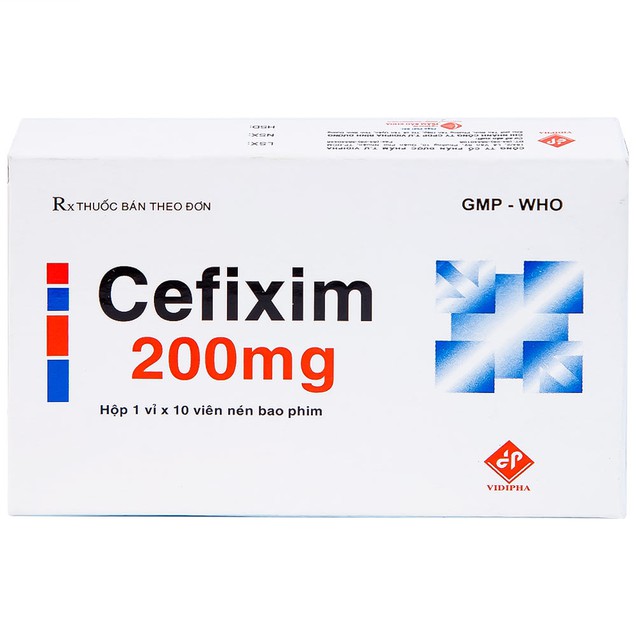 Thuốc Cefixim 200mg Vidipha điều trị nhiễm khuẩn đường tiết niệu (10 viên)