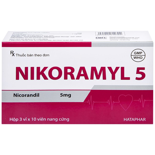 Thuốc Nikoramyl 5mg Hà Tây kiểm soát dài hạn bệnh mạch vành (3 vỉ  x 10 viên)
