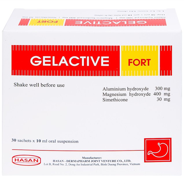 Thuốc Gelactive Fort Hasan điều trị rối loạn tiêu hóa (30 gói x 10ml)