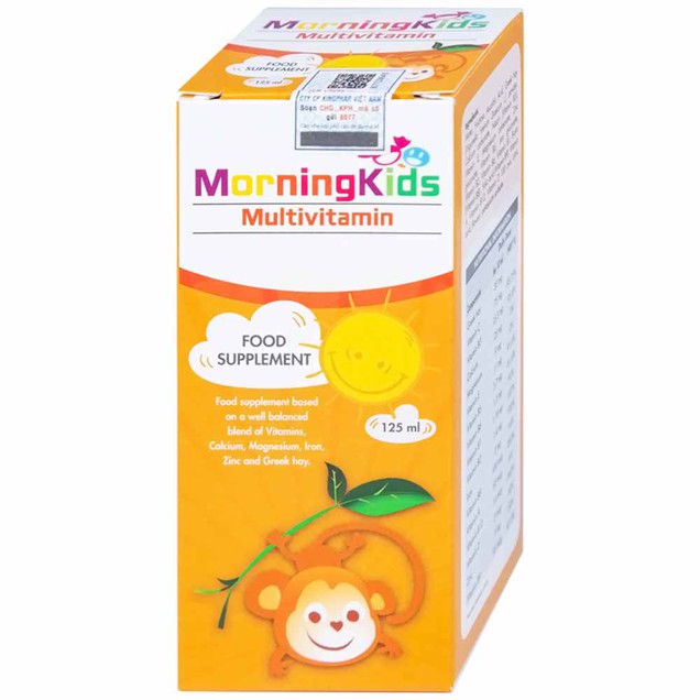 Siro MorningKids Multivitamin hỗ trợ bổ sung vitamin và khoáng chất cho cơ thể (125ml)