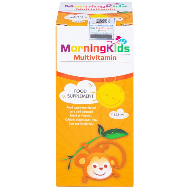 Siro MorningKids Multivitamin hỗ trợ bổ sung vitamin và khoáng chất cho cơ thể (125ml)