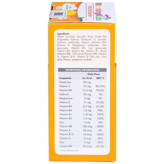 Siro MorningKids Multivitamin hỗ trợ bổ sung vitamin và khoáng chất cho cơ thể (125ml)