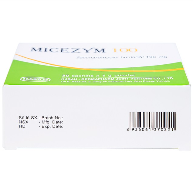 Thuốc Micezym 100mg Hasan điều trị tiêu chảy (30 gói x 1g)