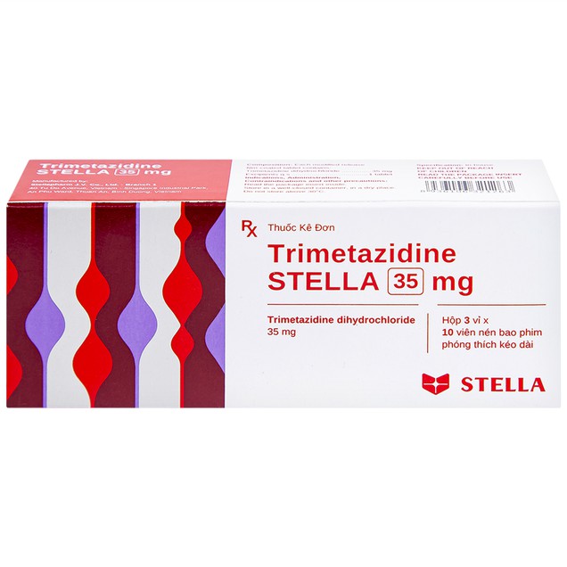 Thuốc Trimetazidine Stella 35mg điều trị đau thắt ngực (3 vỉ x 10 viên)