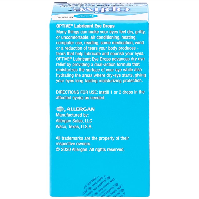 Thuốc nhỏ mắt Optive Allergan giảm nóng, kích ứng mắt (15ml)