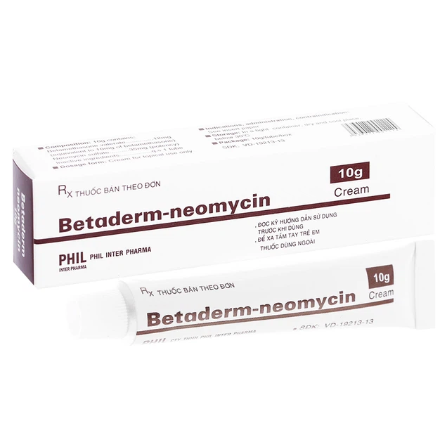 Cream Betaderm Neomycin Phil điều trị bệnh viêm da (10g)