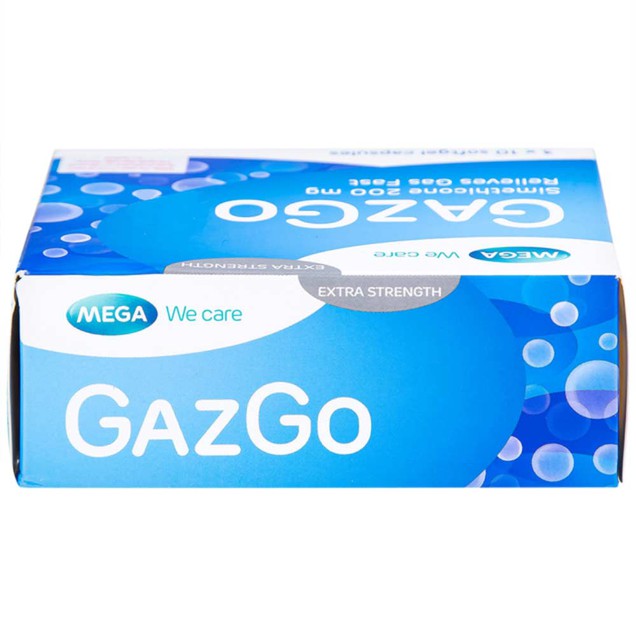 Thuốc GazGo 200mg MEGA We care điều trị chướng bụng và đầy hơi (30 viên)