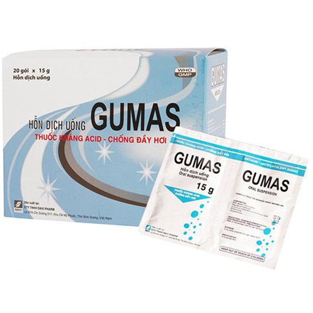 Thuốc Gumas Davi Pharm giảm ợ nóng, viêm thực quản (20 gói x 15g)