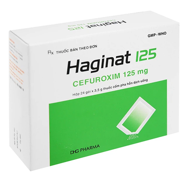 Thuốc Haginat 125mg DHG điều trị nhiễm khuẩn đường hô hấp (24 gói)