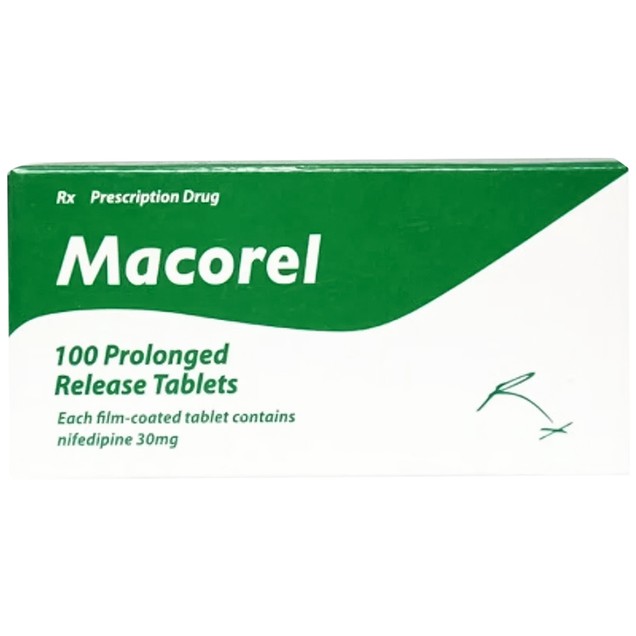 Thuốc Macorel 30mg Valpharma điều trị cao huyết áp (10 vỉ x 10 viên)