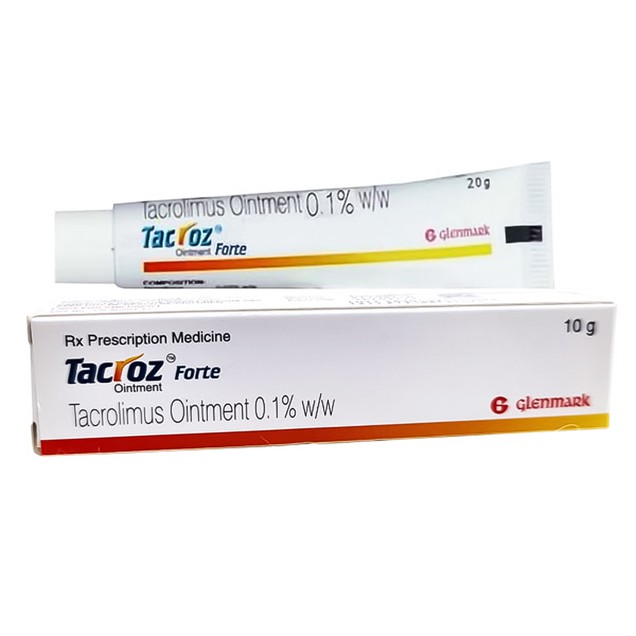 Thuốc Tacroz Forte 0.1% Glenmark điều trị viêm da dị ứng (10g)